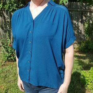 Express Sheer Shoulder top